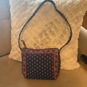 Vera Bradley Blue and Red Patterned Crossbody Bag